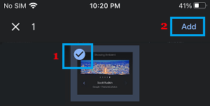 Add Selected Photo to Album