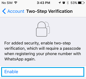 How to Enable Two Step Verification For WhatsApp On iPhone - 3