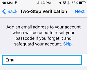 Add Email to WhatsApp Two-Step Verification Passcode on iPhone