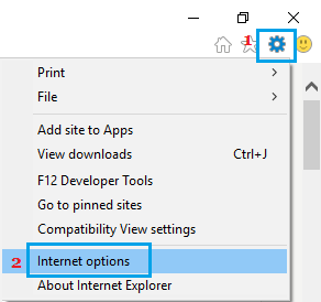 Open Internet Options