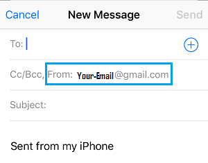 New Email Message from iPhone