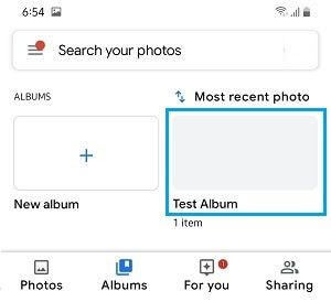 Open Album in Google Photos