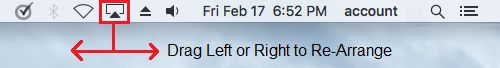 Re-Arrange App Icons in Menu Bar on Mac