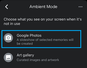 Google Photos Tab in Google Home App