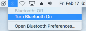 Turn On Bluetooth on Mac