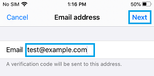 Add Email Address to iPhone