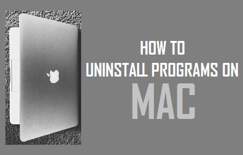 where to uninstall programs on mac