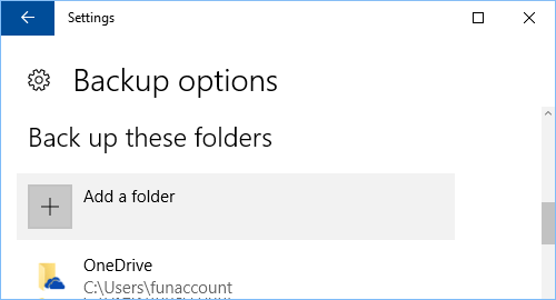 Add Folders to File History Backups in Windows 10