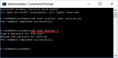 Enable Password Option For Guest User Account in Windows 10