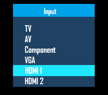 Select HDMI Port on TV