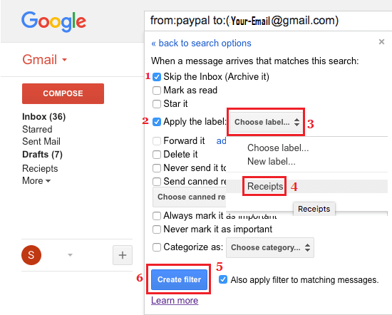 Erstellen Sie Filter Und Wenden Sie Sie Auf Bestimmte Gmail-Ordner An