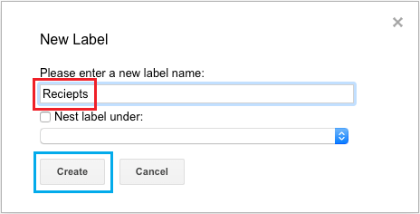 Create New Label in Gmail