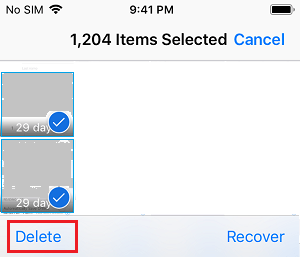 Delete All Recently Deleted Photos On iPhone