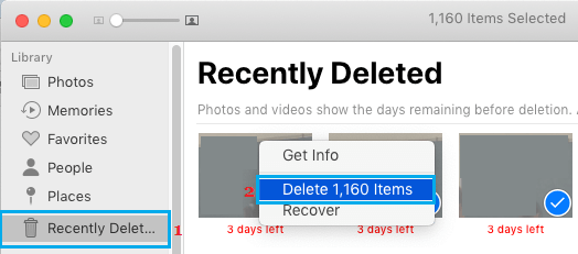 Delete All Recently Deleted Photos