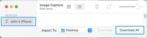 Download All Photos from iPhone to Desktop