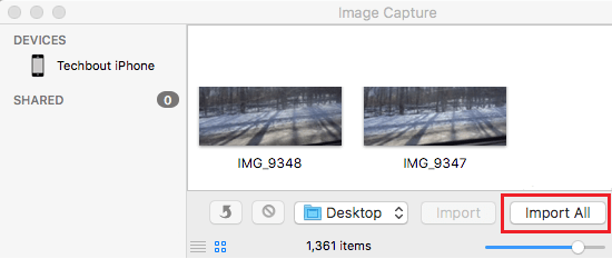 Import All Photos From iPhone to Mac