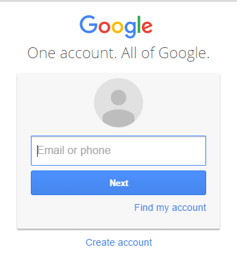 Login to Google Account