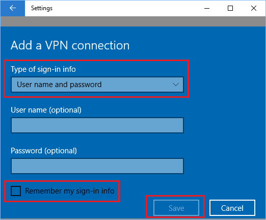 Add Sign-in Info Type For VPN Network in Windows 10