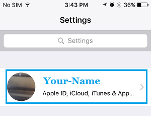 Apple ID on iPhone