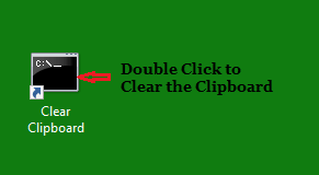 Double Click on Clear Clipboard Shortcut