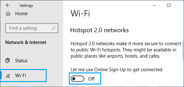 Disable WiFi Hotspots