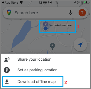 Download Offline Map Option in Google Maps