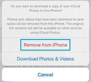 Remove iCloud Photos From iPhone