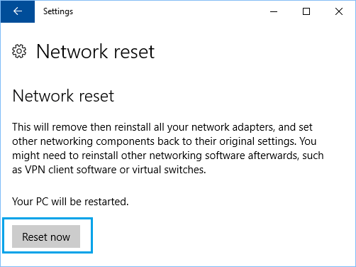 Netzwerkeinstellungen In Windows 10 Zurücksetzen