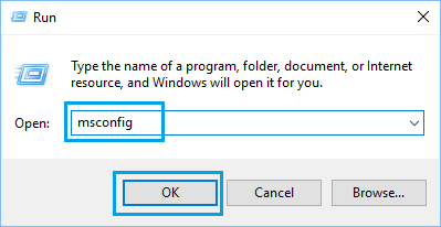 افتح أداة msconfig المساعدة في نظام التشغيل Windows 10 باستخدام أمر التشغيل