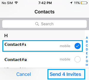 Invite Contacts to WhatsApp