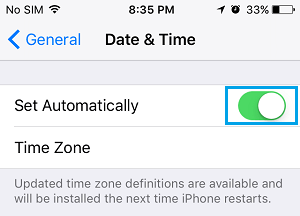 Set Date & Time Automatically On iPhone 