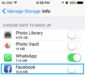 Disable Apps From Saving Data to iCloud