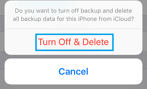 Turn Off and Delete iCloud Backup Pop-up on iPhone