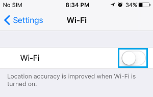 Switch OFF WiFi on iPhone