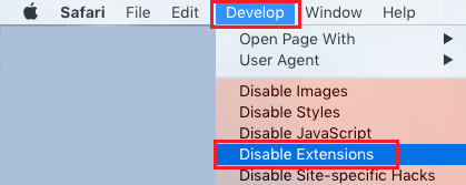 Disable Safari Extensions on Mac