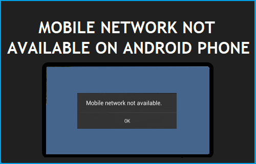 Mobile Network Not Available On Android Phone