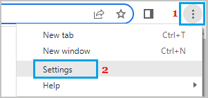 Open Settings in Google Chrome Browser