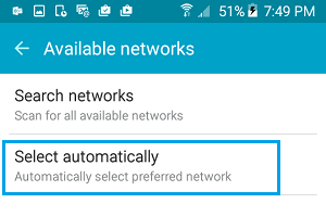 Automatically Select Preferred Network Option On Android Phone