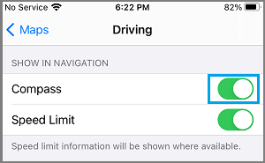 Show Compass in Apple Maps