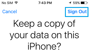 Sign Out of Apple ID
