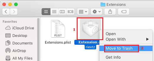 Manually Delete Safari Extension on Mac