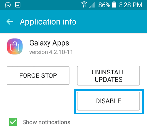 Disable Manufacturer Supplied App on Android Phone