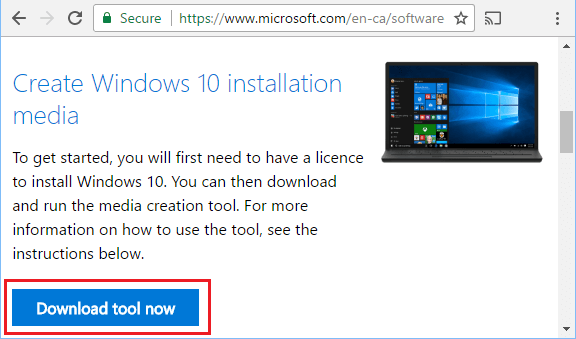 Download Windows Media Creation Tool From Microsoft 