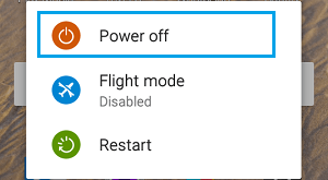 Power OFF & Restart Option on Android Phone