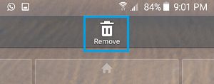 Remove Widget Option on Android Phone