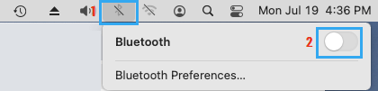 Turn OFF Bluetooth on Mac