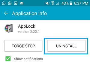 Uninstall App on Android Phone