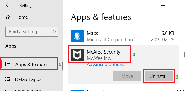 Uninstall Windows App or Program Using Settings