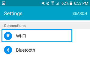 WiFi Option on Android Phone