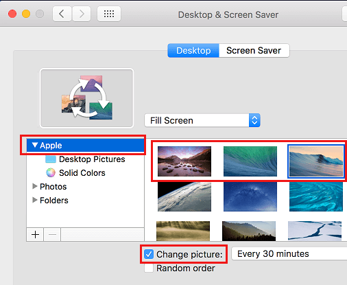 Choose Stock Apple Photo as Background on Mac